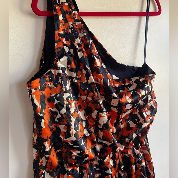 Banana Republic One Shoulder Sleeveless Print Dress Size 12 - Picture 3 of 6